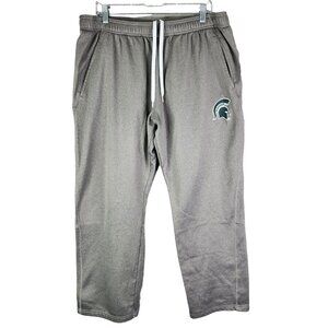 Mens Gray Campus Den Sweatpants Michigan State Spartans 100% Polyester Size XL